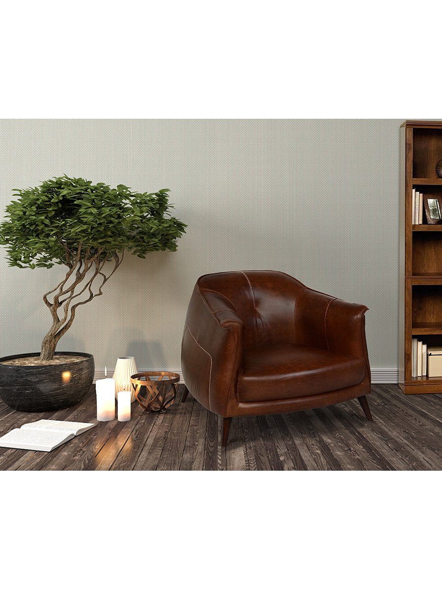 Martin Leather Club Chair - Tan - Classic Carolina Home