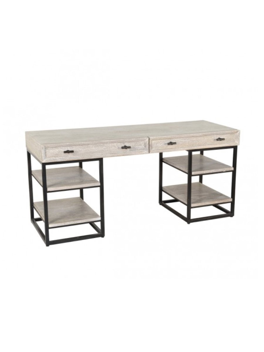 Artisan 65" Wood + Iron Desk - Classic Carolina Home