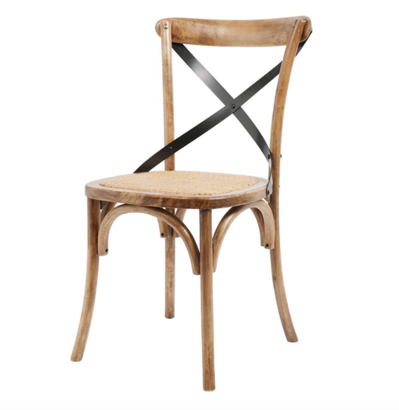 Brady X-Back Chair - Medium Brown - Classic Carolina Home
