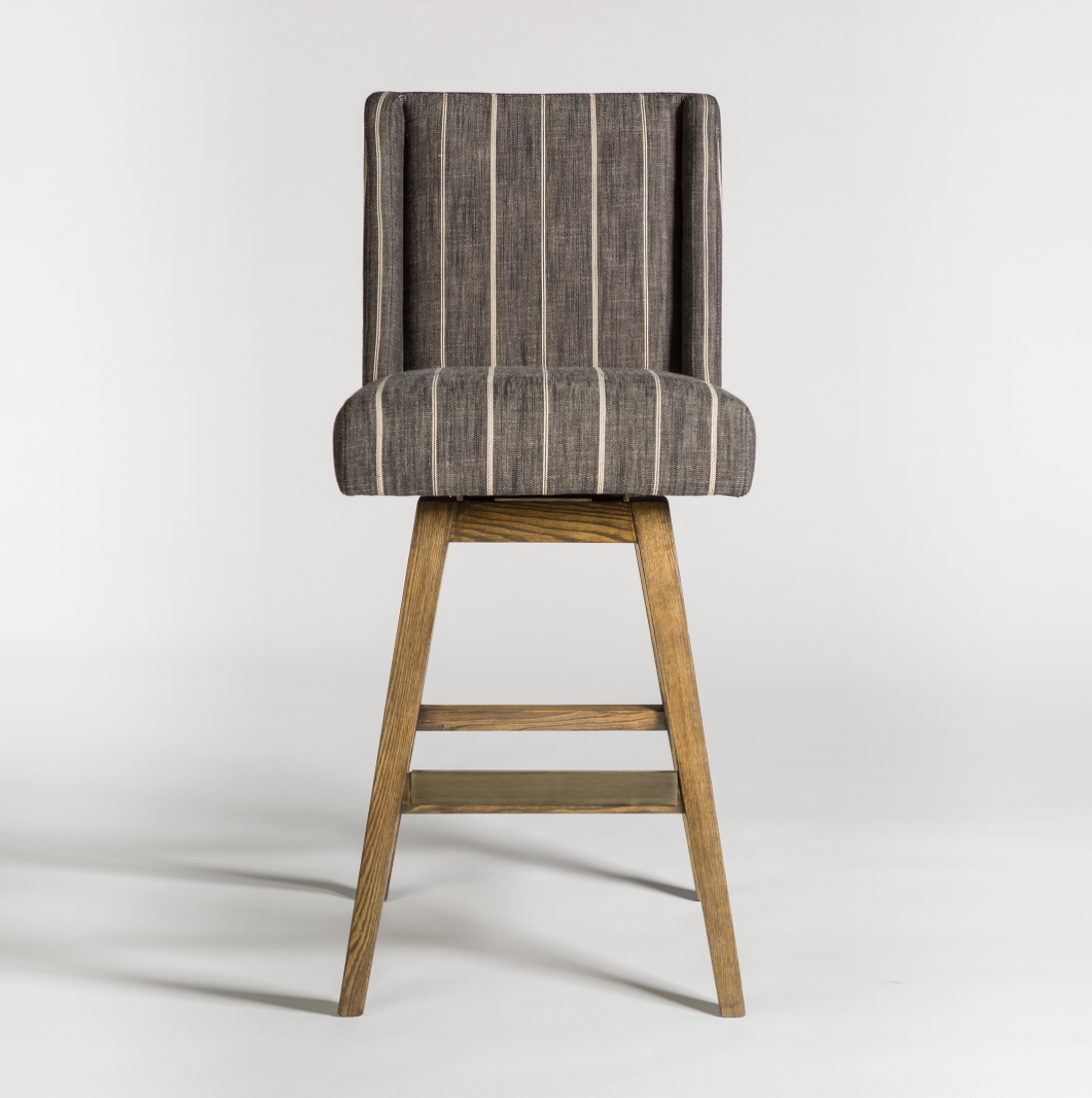 Soho Swivel Barstool - Revere Dusk + Weathered Oak - Classic Carolina Home