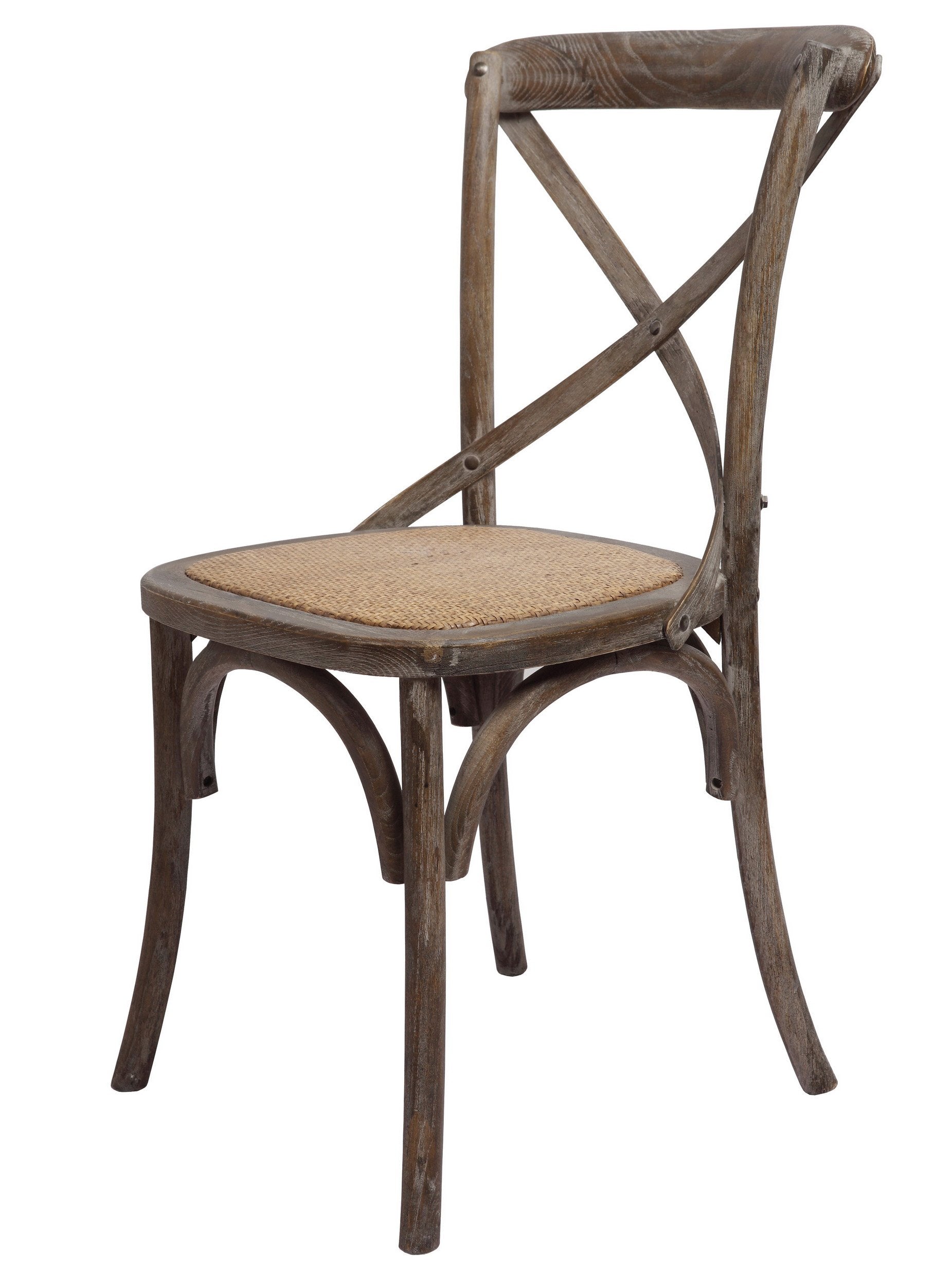 Brady X-Back Side Chair - Brown Wash - Classic Carolina Home