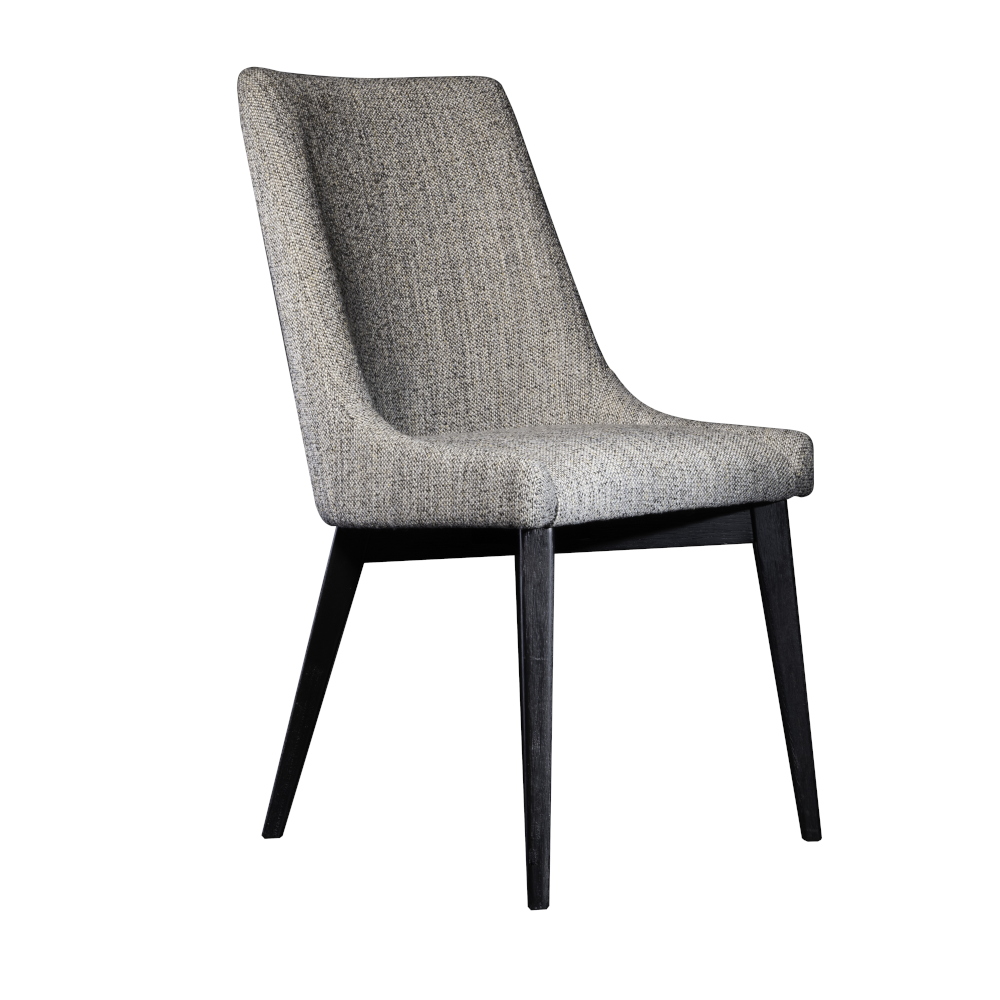 Nicole Oak Dining Chair - Stone + Onyx