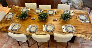 Guanacaste Single Solid Slab Dining Tables