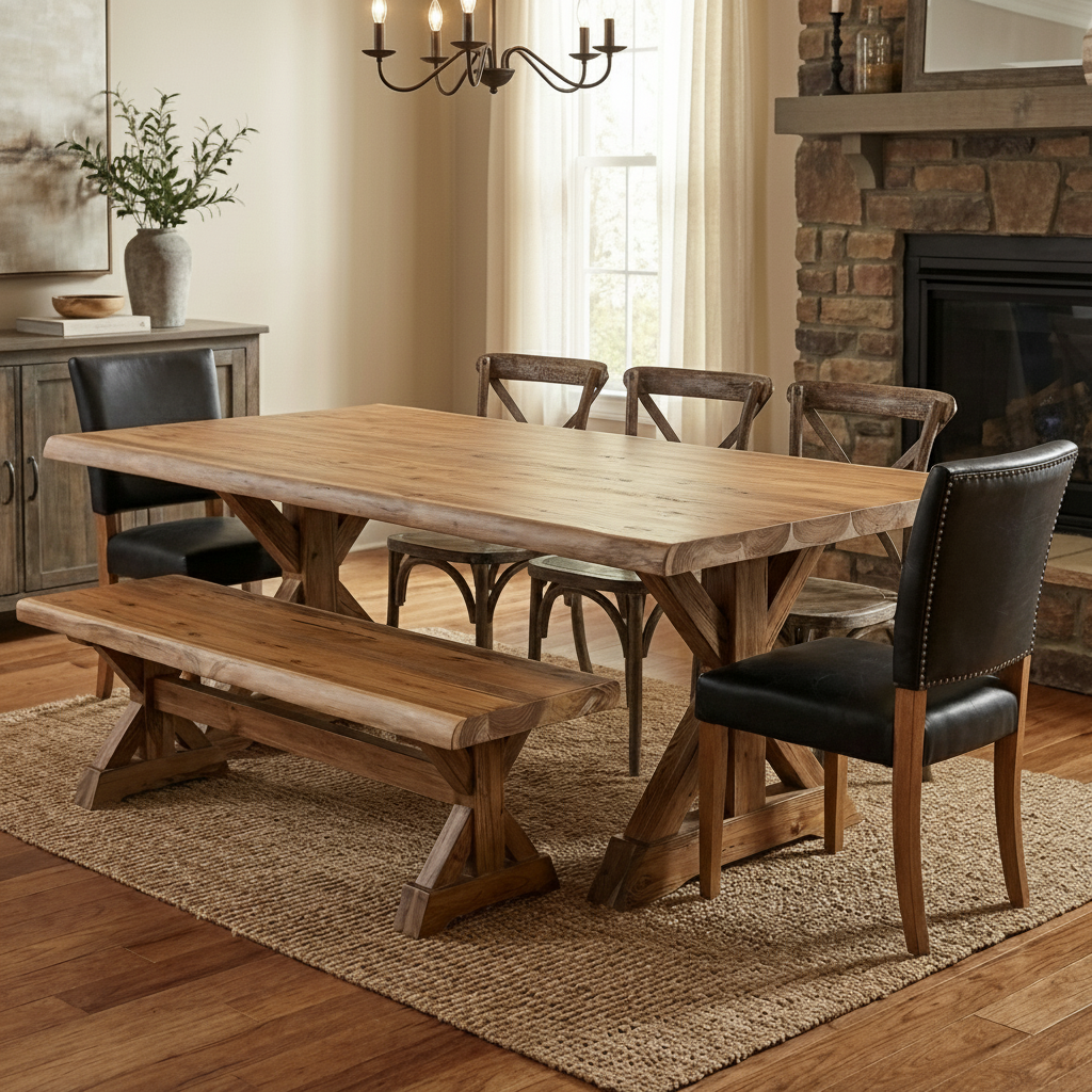 Bartholomew Live Edge Teak Dining
