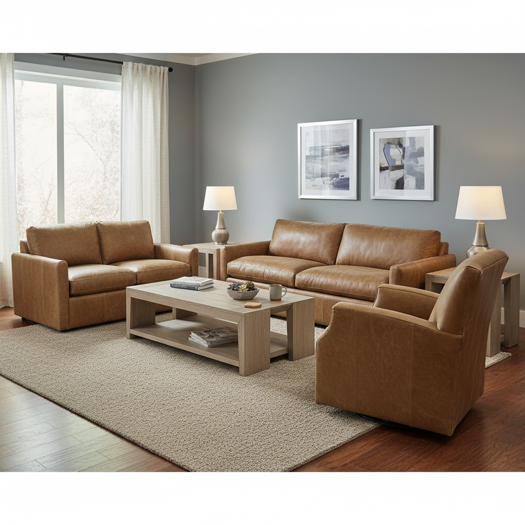 North American Made Leather Upholstery