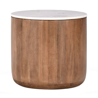 Josephine 22" Round End Table - Hickory Brown
