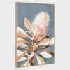 Wild Bloom 52" Hand Painted Framed Canvas Art