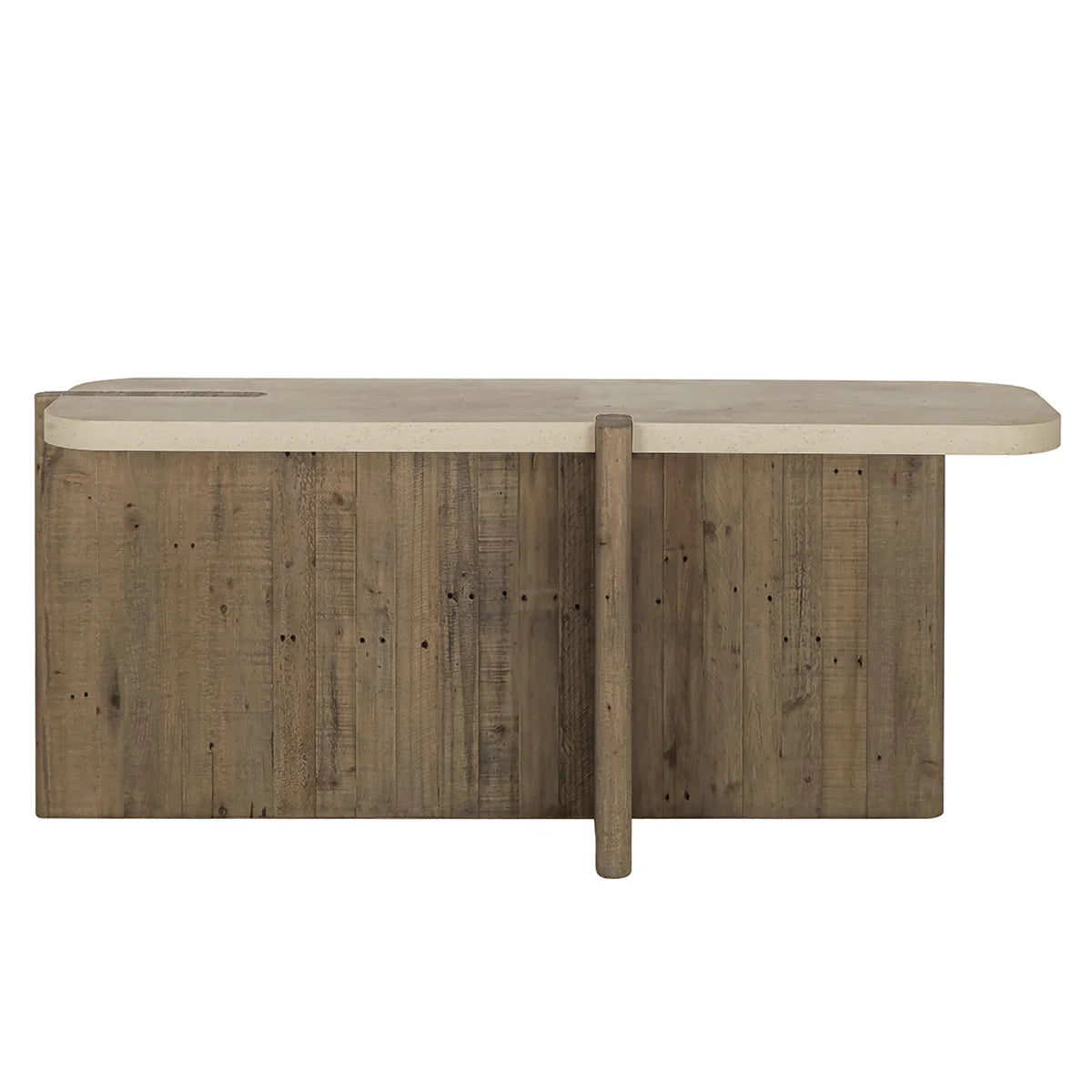 Sonya 70" Console Table - Natural + Antique White