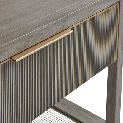 Elias 34" Single Drawer Nightstand - Brushed Smoke