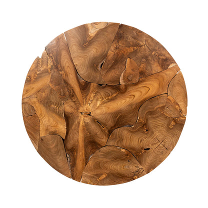River 40" Round Coffee Table - Natural Teak