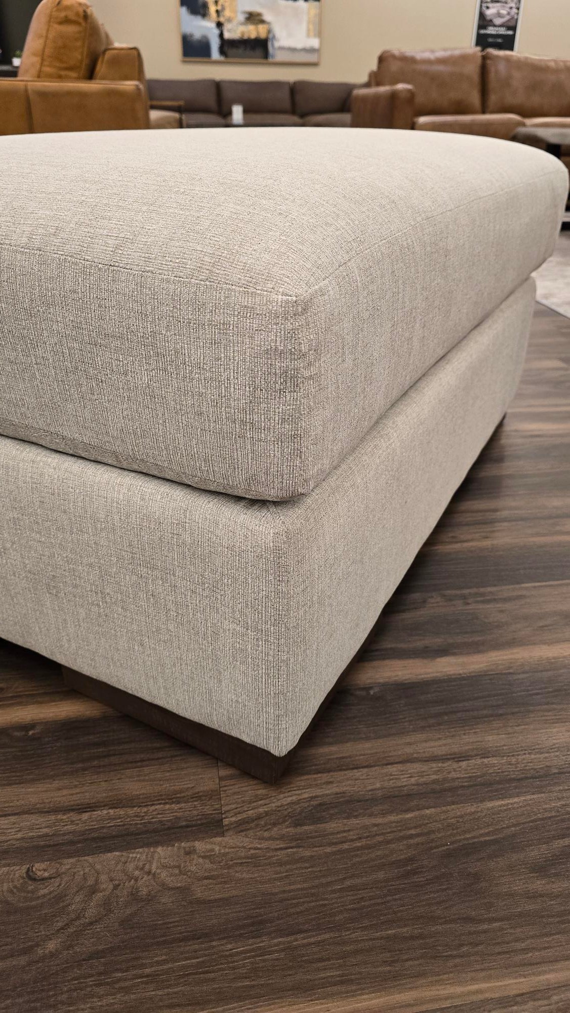 Glenda Quick Ship 41" Ottoman - Crypton Quicksilver