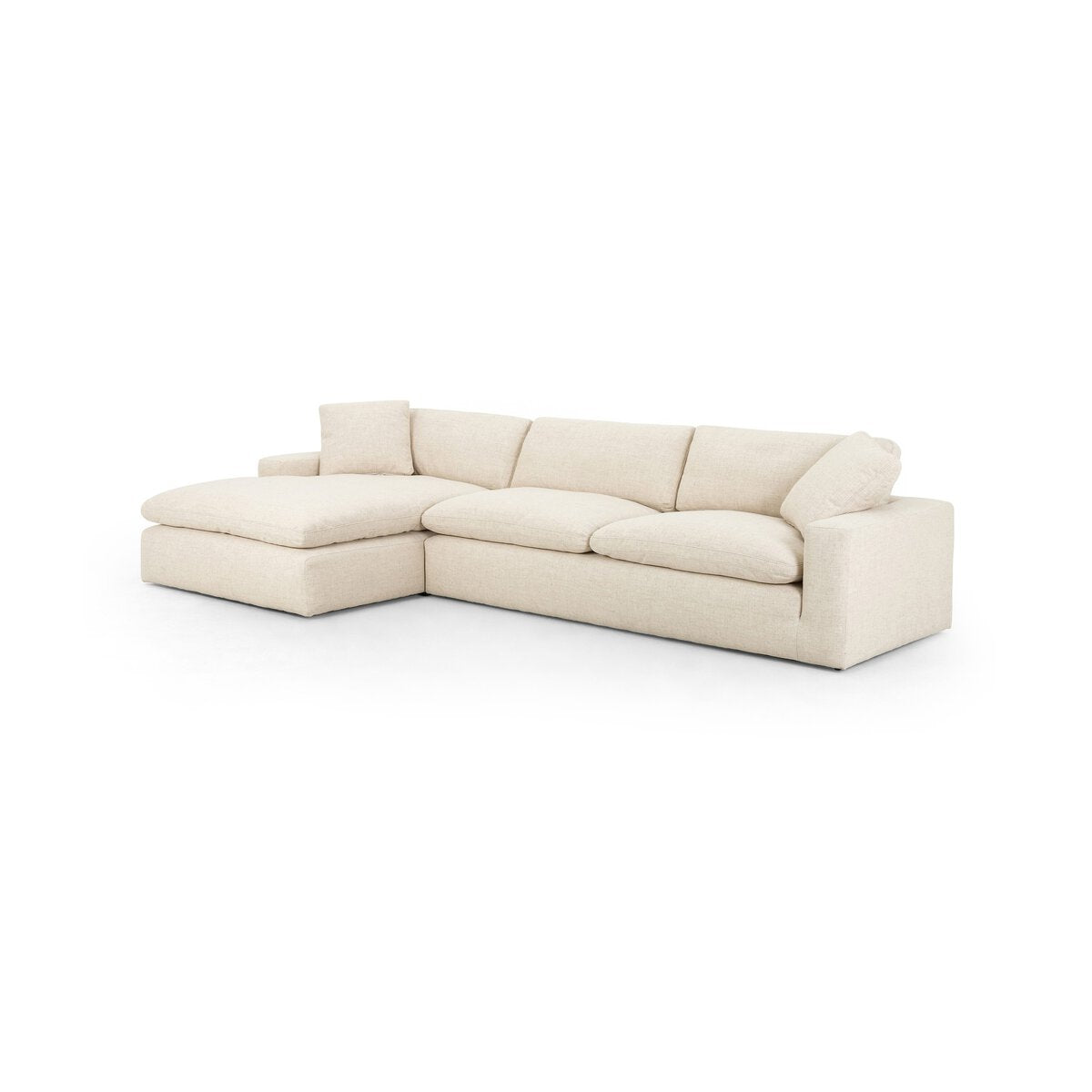 Celine 106" 2 Cushion + LAF Chaise Sectional - Thames Cream