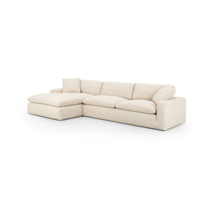 Celine 106" 2 Cushion + LAF Chaise Sectional - Thames Cream