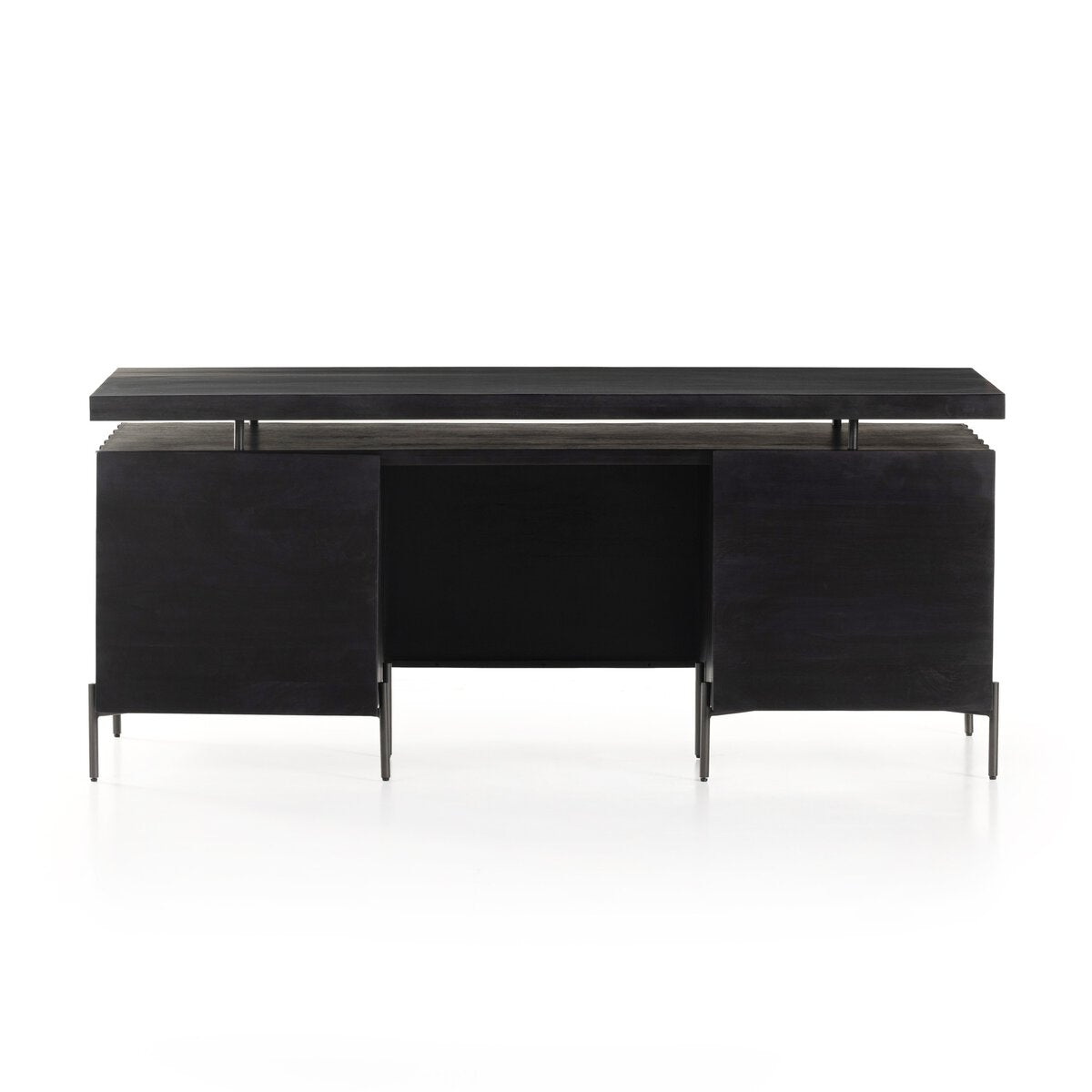 Raymond 71" Desk - Carved Black Wash
