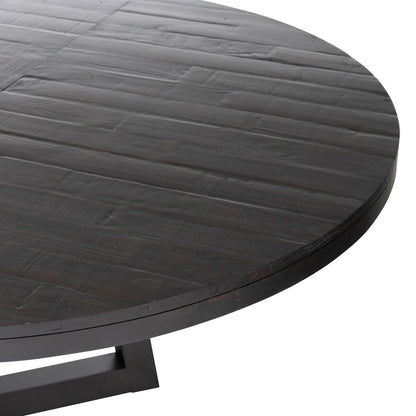Erwin 60"- 72" Round Extension Dining Table - Dark Carbon