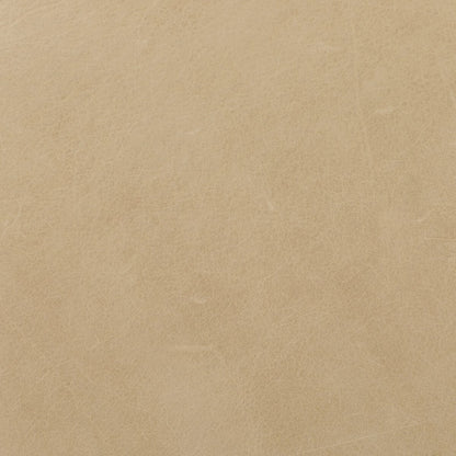 Johnna 22" Top Grain Leather Ottoman - Harness Burlap