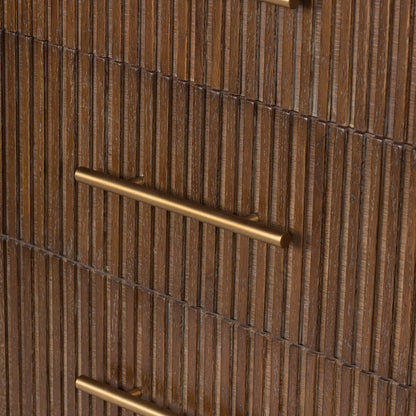 Danvers 36" 5 Drawer Dresser - Dark Brown Oak