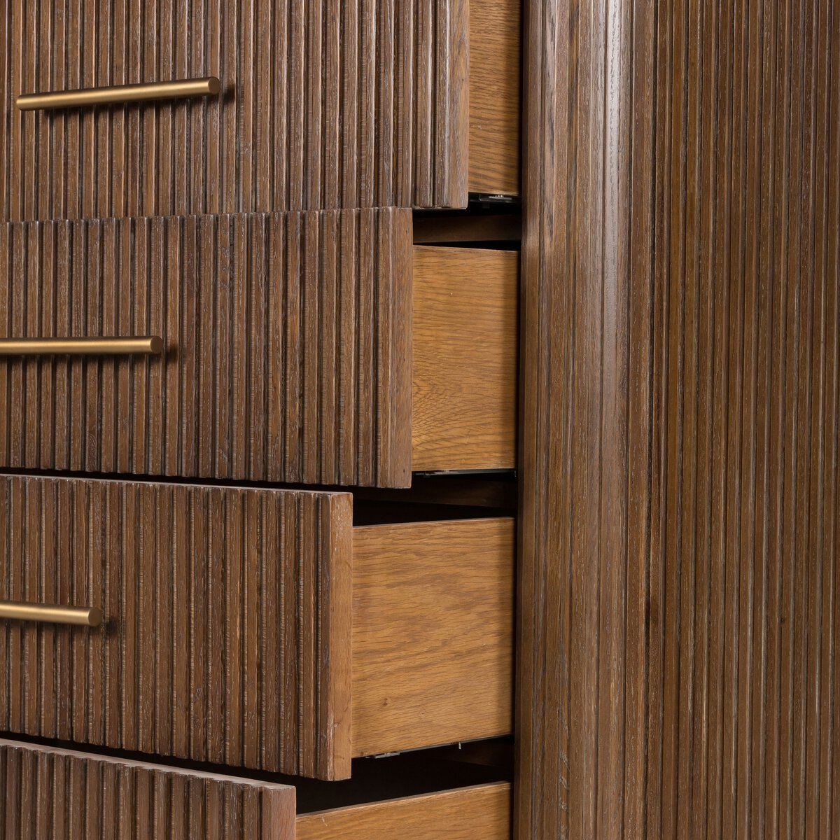 Danvers 36" 5 Drawer Dresser - Dark Brown Oak