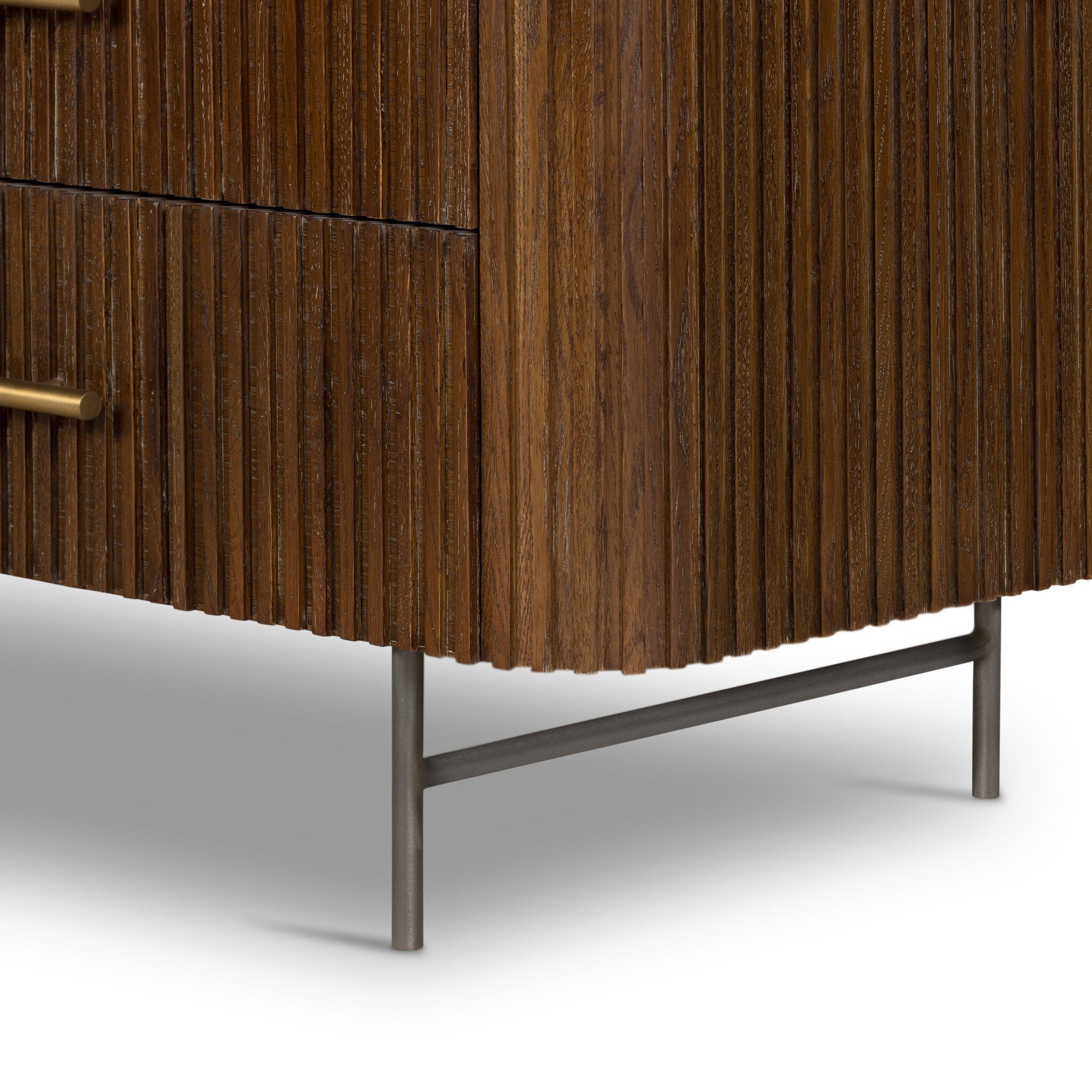 Danvers 65" 6 Drawer Dresser - Dark Brown Oak