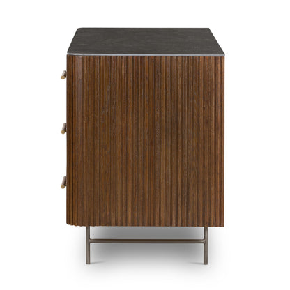Danvers 65" 6 Drawer Dresser - Dark Brown Oak