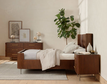 Danvers 65" 6 Drawer Dresser - Dark Brown Oak
