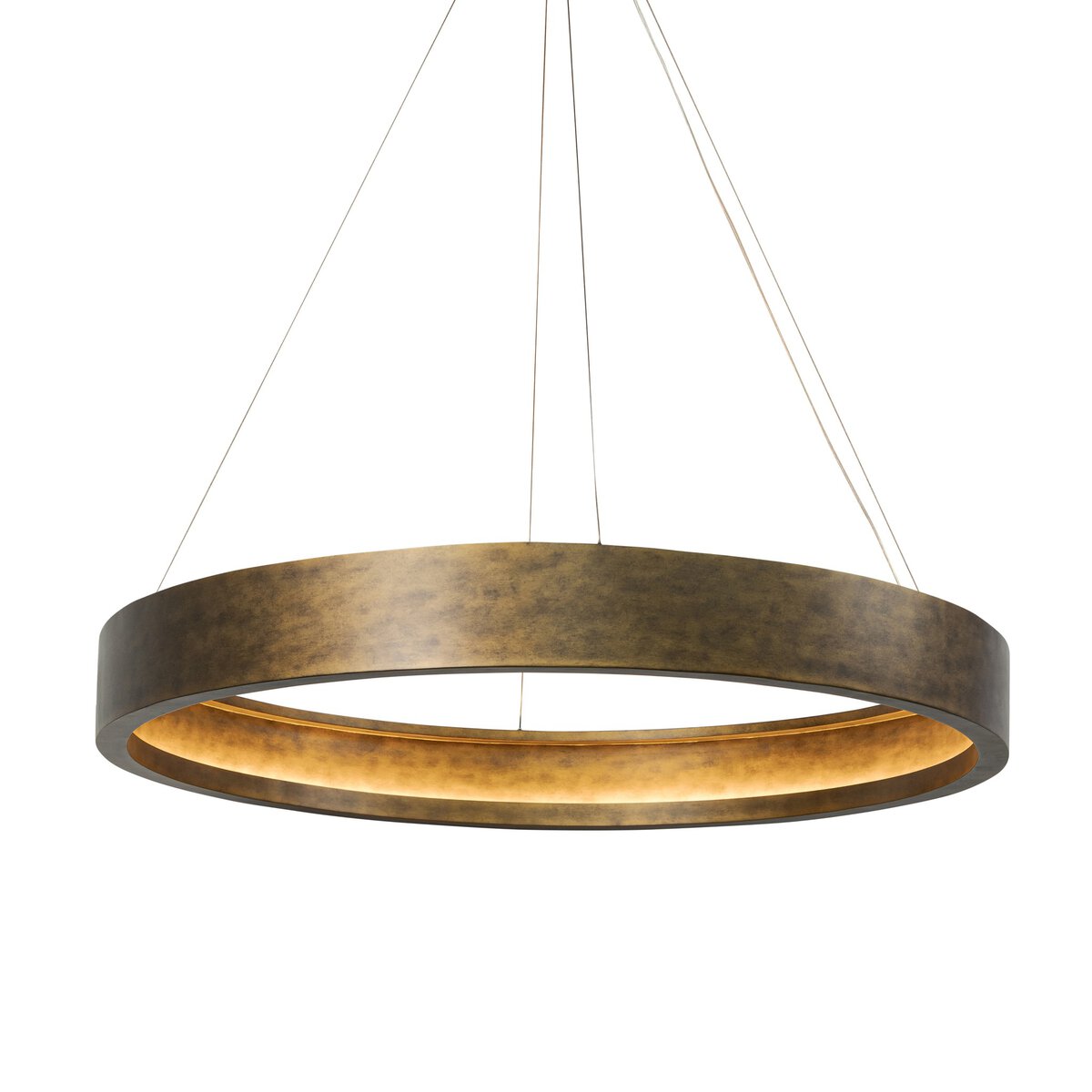 Farren 49" Round Chandelier - Burnished Brass Aluminum