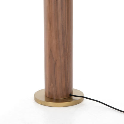 Shia 38" Brass Floor Lamp - Antique Brass