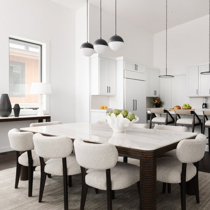 Jager Dining Chair- Highland Smoke and Dark Cinder