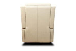 Yale 37" Top Grain Leather Power Motion Recliner - New Haven White