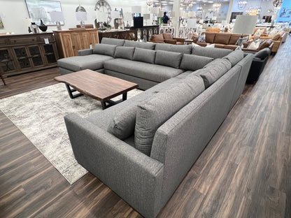 Glenda Quick Ship 170" x 130" Quick Ship Sectional + Left Arm Chaise - Crypton Pepper