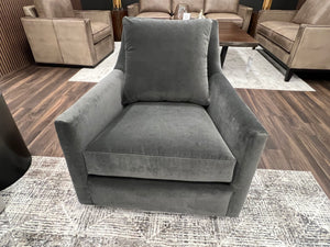 Walker 34" Quick Ship Swivel Glider -  Sable Grey Velvet