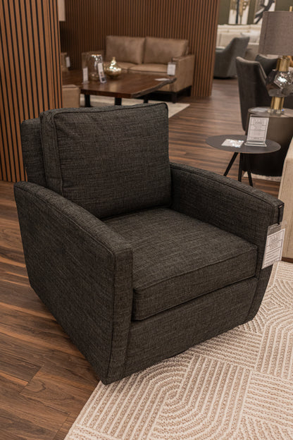 Matthew Express Ship 30" Swivel Glider - Graveled City Black