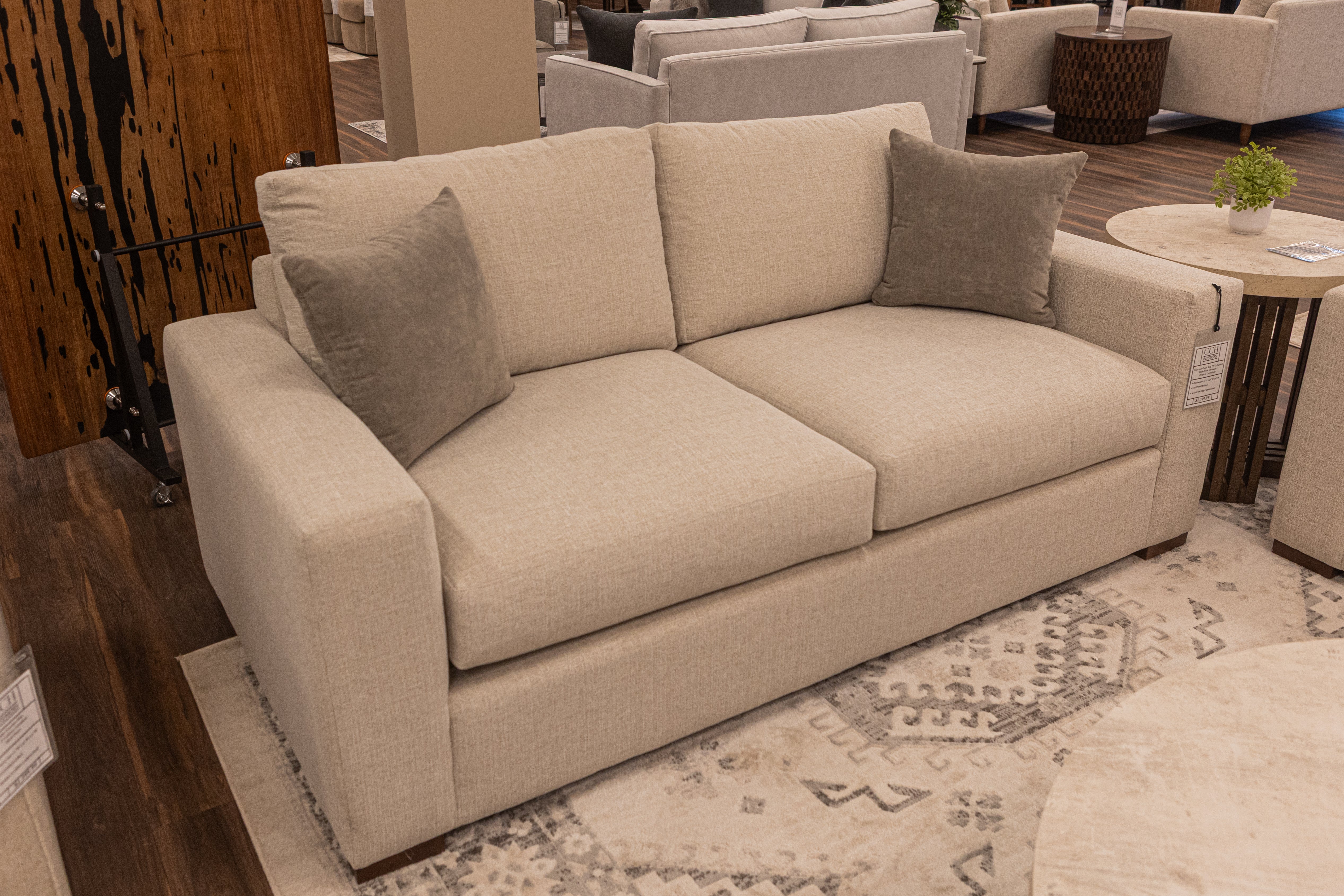 Gretchen Quick Ship 79" 2 Cushion Wide Track Loveseat - Crypton Quicksilver