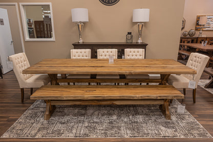 Bartholomew 120" Teak Live Edge Dining Table - Natural