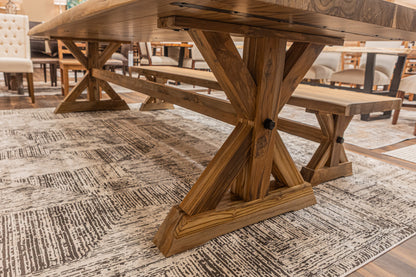 Bartholomew 120" Teak Live Edge Dining Table - Natural