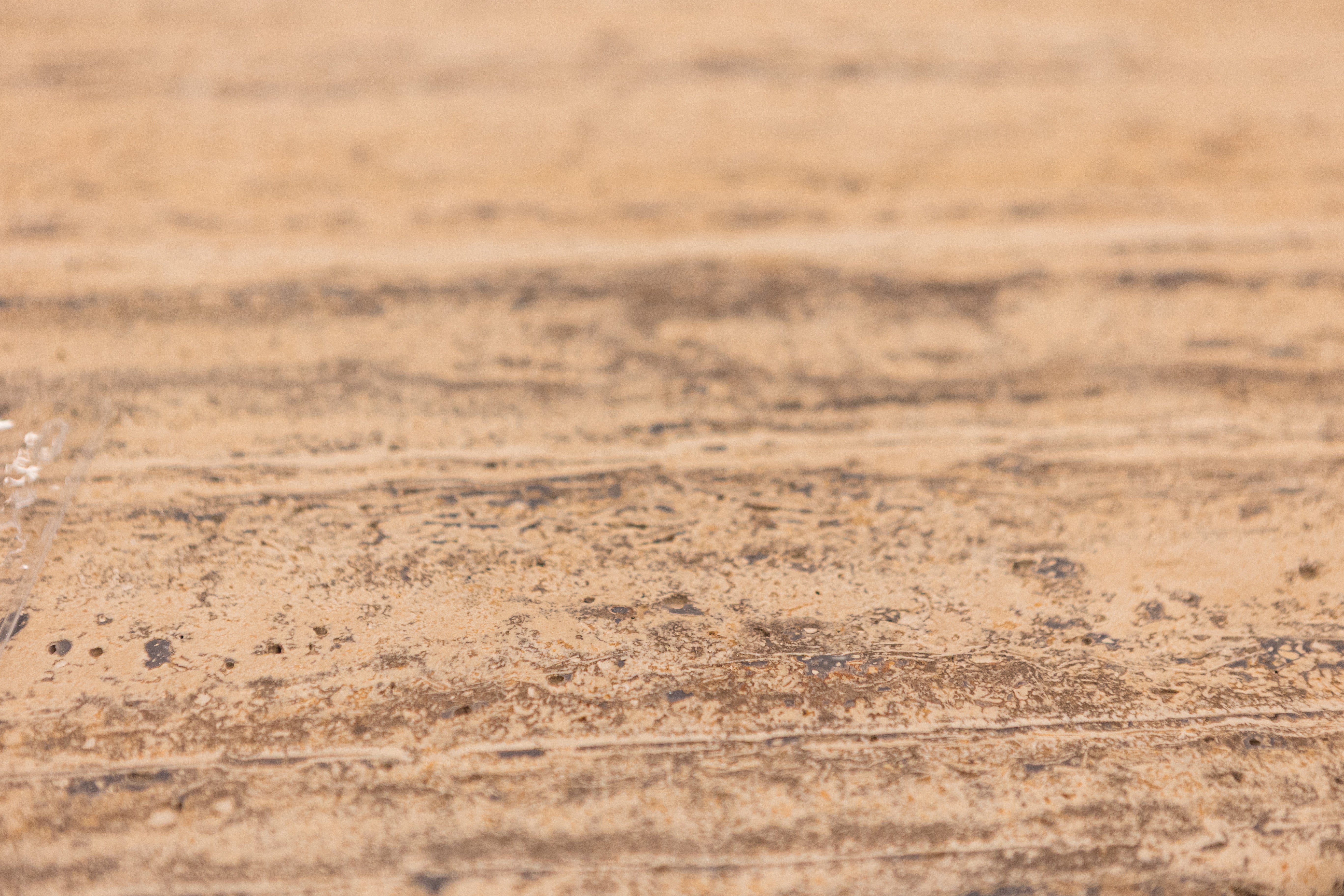 Denali 40" Round Coffee Table - Travertine + Reclaimed Pine
