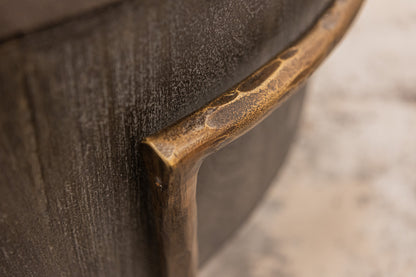 Morton 42" Round Coffee Table - Concrete + Iron