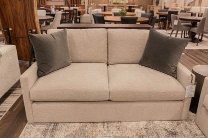 Ethan Quick Ship 71" 2 Trillium Cushion Loveseat - Textured Greige