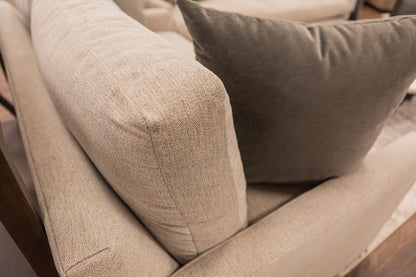 Ethan Quick Ship 95" 2 Trillium Cushion Sofa - Textured Greige