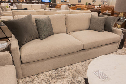 Ethan Quick Ship 95" 2 Trillium Cushion Sofa - Textured Greige