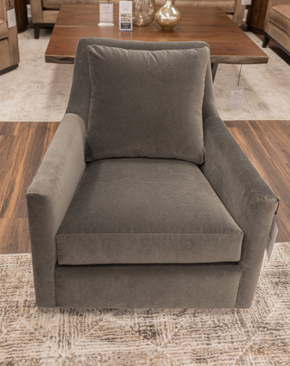 Walker 34" Quick Ship Swivel Glider -  Sable Grey Velvet