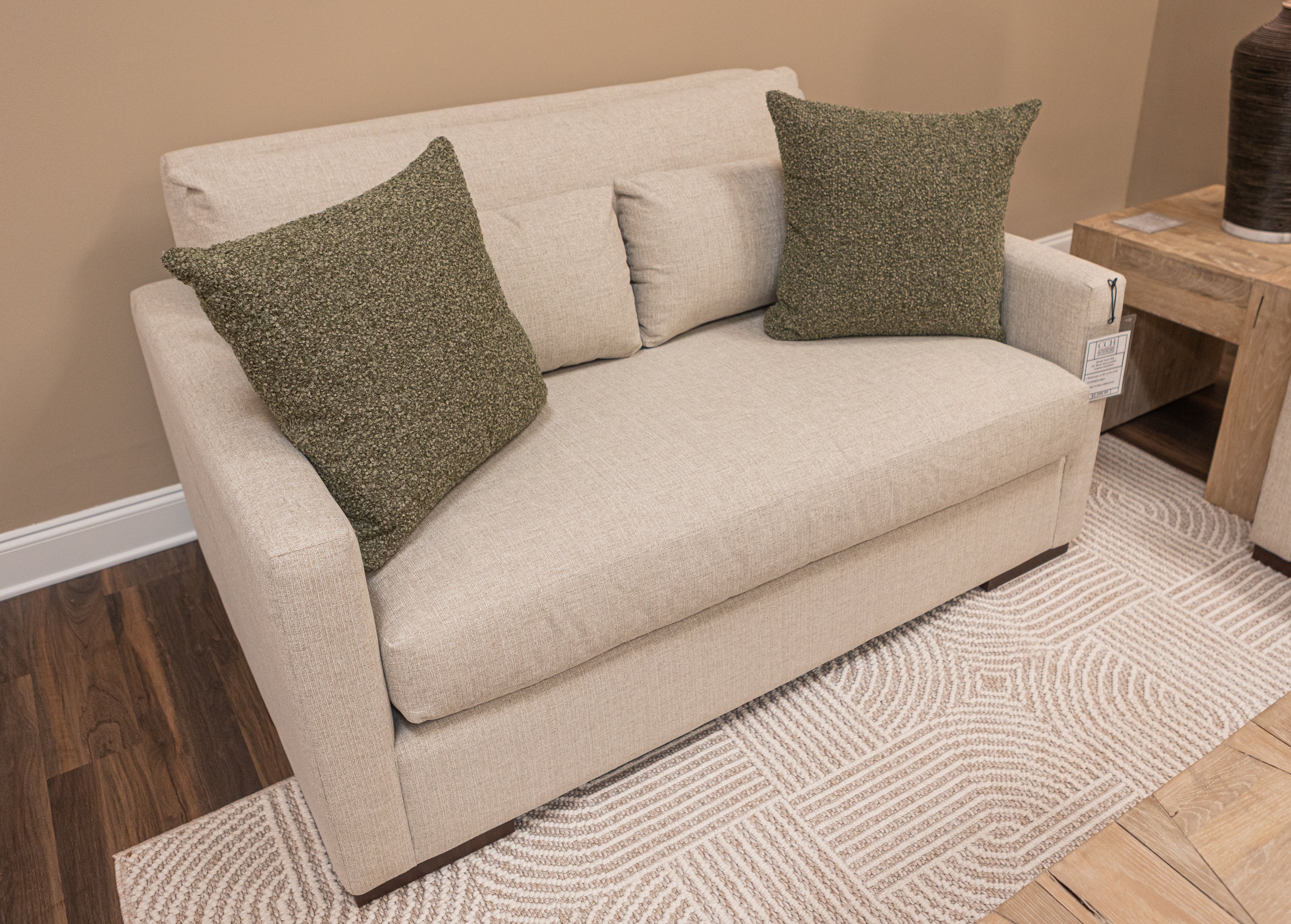 Glenda Quick Ship 64" Bench Seat Loveseat - Crypton Quicksilver