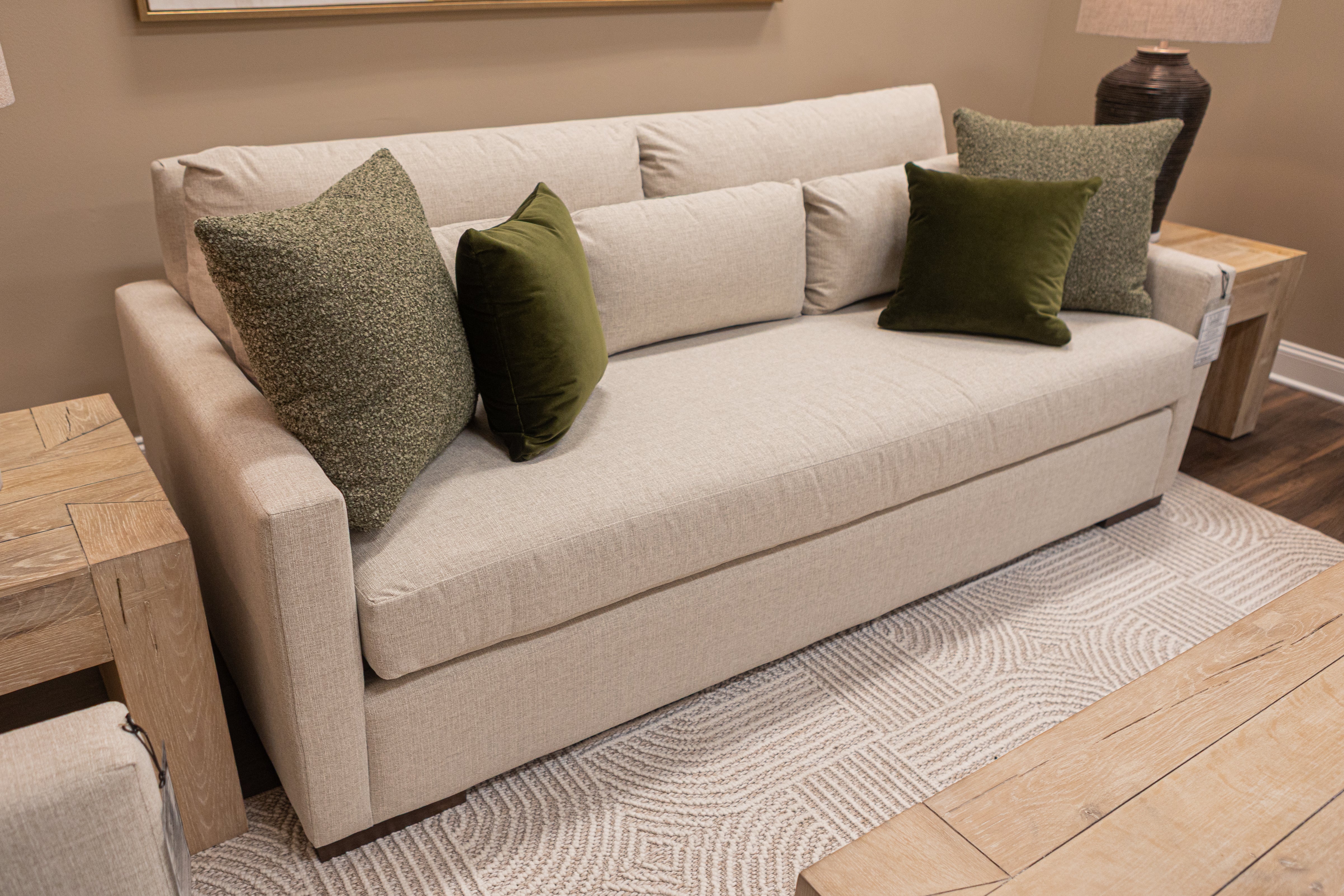 Glenda Quick Ship 90" Bench Cushion Sofa - Crypton Quicksilver