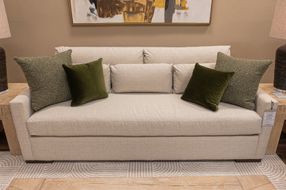 Glenda Quick Ship 90" Bench Cushion Sofa - Crypton Quicksilver