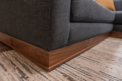 Bradford Express Ship 96" x 94" Bench Cushion Sectional - Crypton Naval Slate