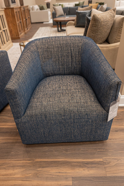 Carver 31" Express Ship Barrel Swivel Chair - Midnight