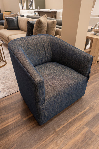 Carver 31" Express Ship Barrel Swivel Chair - Midnight