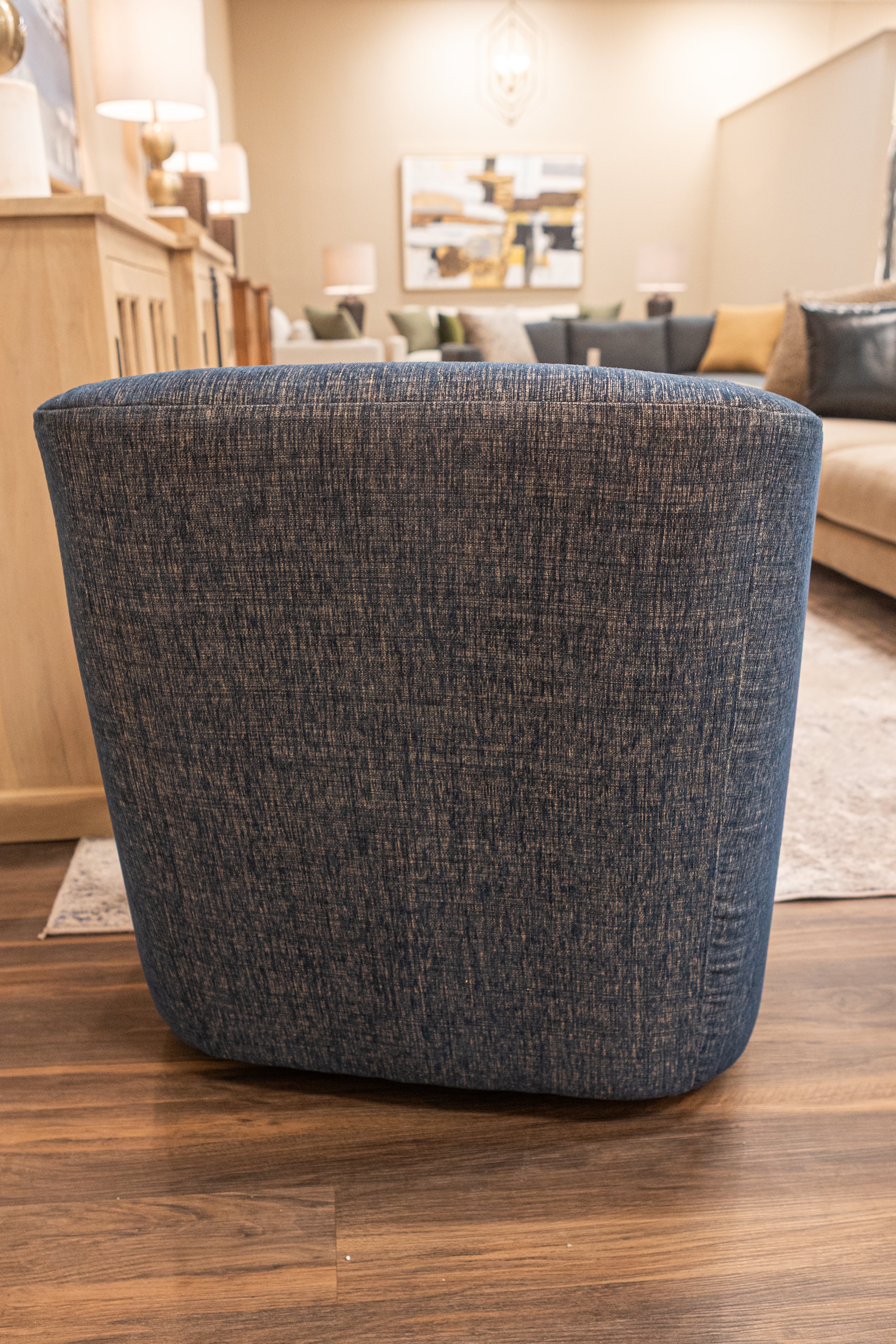 Carver 31" Express Ship Barrel Swivel Chair - Midnight