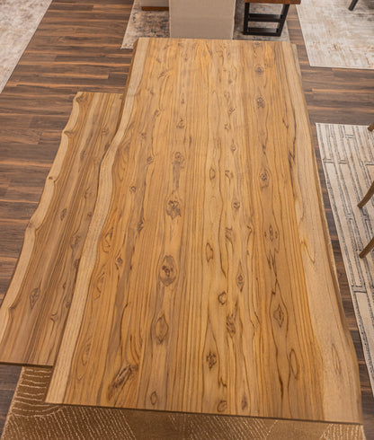 Bartholomew 72" Teak Live Edge Dining Table - Natural