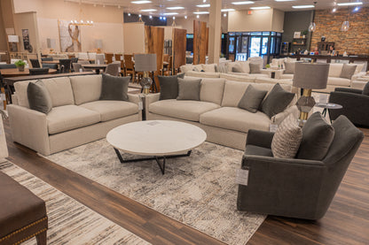 Ethan Quick Ship 71" 2 Trillium Cushion Loveseat - Textured Greige